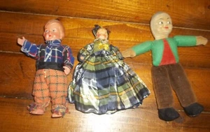 Menge 3 Vintage kleine Puppe 6" Puppen Norah Welling + winziger Biskuit + Hartplastik - Bild 1 von 16