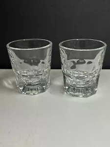 2 bicchieri da whisky vintage con ancoraggio 2 oz bicchieri bevande pesanti bar festa - Foto 1 di 9