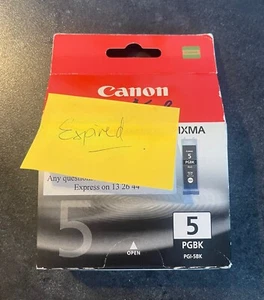 Canon PGI-5 PGI-5BK genuine Ink Cartridge (new and sealed) Expired - Picture 1 of 1