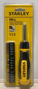 Juego de 15 piezas destornillador de trinquete Stanley Multi Bit STHT60129 NUEVO - Imagen 1 de 4