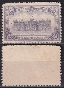 Spain label Santa Cruz de Tenerife Asilo Desamparados violet - Picture 1 of 1