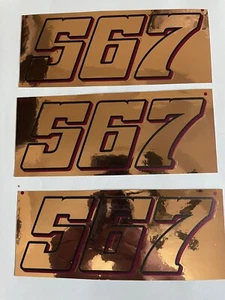 Discounted Chrome Rose Gold w/Black & Magenta Numbers 5,6,7's  R/c Stockcar BoxL - Picture 1 of 8