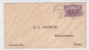 TurtlesTradingPost- Bangor, Maine 1893- to Wellington, OH- Hand Cancels - Picture 1 of 2