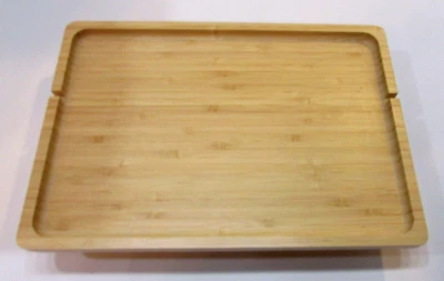 Vintage 1990's Bamboo Wood 10x14 Tray Shelf Bed Shelfie Clamp on Night Stand - Image 1 of 2