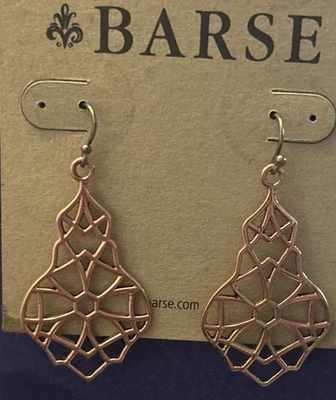 Studio Barse Sterling silver copper window pane dangle earrings - Image 1 of 2