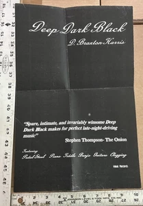 DEEP DARK BLACK D. BRAXTON HARRIS IDEAL RECORDS RARE CD/LP PROMO POSTER - Bild 1 von 2