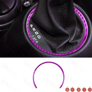 For MINI Cooper R56 Purple Carbon Fiber Gear Shift Console Control Decor Trim 1* - Picture 1 of 7