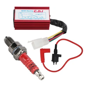 ↕Ignition Coil Aluminum 5 Pin AC CDI Box A7TC Spark Plug Kit For 50cc 70cc 90cc - Picture 1 of 23