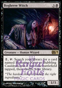 Juego de núcleos Bogbrew Witch 2x FOIL MTG M14 2014 raro como nuevo negro - Imagen 1 de 1