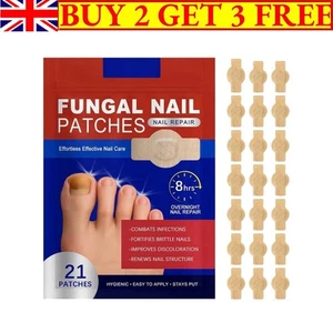 21 Anti Fungal Nail Treatment Patches Toe Fungus Onychomycosis Repair Sticker - Picture 1 of 13
