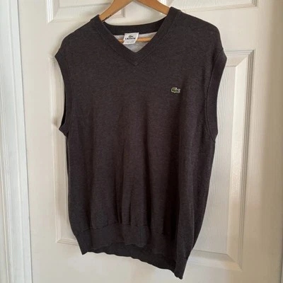 Chaleco gris lana Lacoste para hombre talla 6/grande Foto 1 de 4