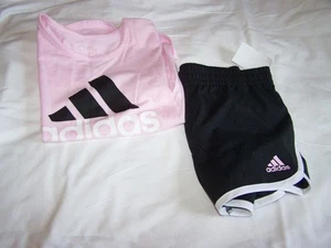 Two Piece Adidas Short & Shirt Set for Girl ~ Size 6 Regular ~ NWT - Picture 1 of 10