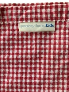 Pottery Barn Kids Red White Gingham Valance 15”x 68” Cotton? Farm House Checked - Picture 1 of 4