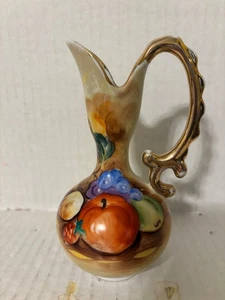 KLEINER HANDBEMALTER KRUG EWER MIT FRÜCHTEN MARKIERT ELEKTRISCHE KARTE GETTYSBURG, PA 6 ZOLL - Bild 1 von 7