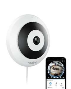 WiFi Security Fisheye Camera, 2K+ 6MP 360° Panorama, 2.4/5GHz WiFi Indoor Wir... - Picture 1 of 8