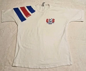 Vintage 90s US World Cup Team 1994 Adidas Shirt Mens Medium M White Futbol USA - Bild 1 von 7