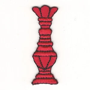 Queen Chess Piece Patch Red Black Embroidered Iron On Applique DIY Craft (2" in) - Picture 1 of 1