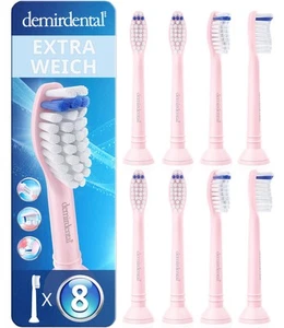Cepillos insertables extra suaves demirdentales de 8 unidades para Philips Sonicare | Rosa - Imagen 1 de 16