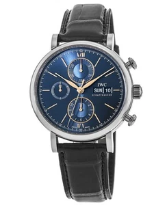 Nuevo reloj para hombre IWC Portofino cronógrafo automático esfera azul IW391036 - Imagen 1 de 3