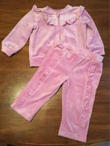 Felpa Wonder Nation velluto velluto retrò Y2K bambina taglia 6-9 mesi viola - Foto 1 di 2