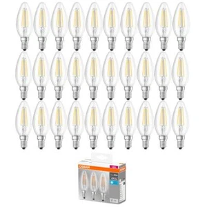 30 x candele a filamento LED OSRAM 4 W = 40 W E14 bianco neutro chiaro 4000K - Foto 1 di 5