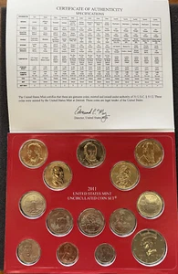2011 D&P U.S. Mint Set ~ 28 Coins Uncirculated in Opened OGP - Picture 1 of 8