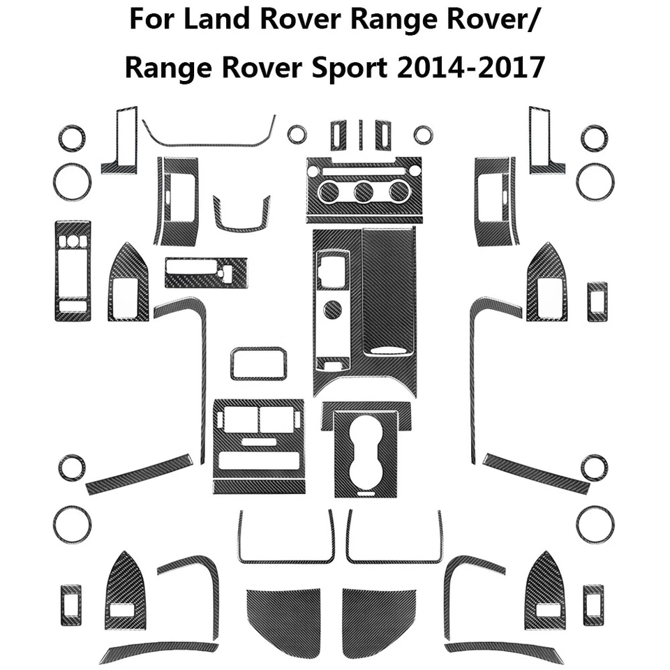Kit de cubierta interior completo de fibra de carbono 57 piezas para Land Rover Range Rover Foto 1 de 4