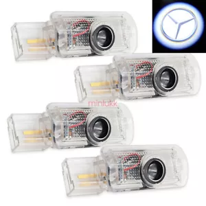 4x HD Mercedes Shadow Light Door Courtesy LED Ghost Projector for Benz GL ML R - Foto 1 di 12