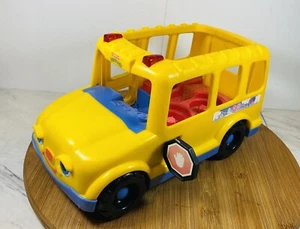 Fisher Price Mattel 2001 Little People School Bus 11”x6” With Sound Works - Picture 1 of 6