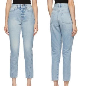 FRAME Womens Le Original Skinny Jeans Button Fly Size 26 Blue Denim Barrel - Picture 1 of 13
