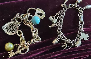 Vintage Modeschmuck Bettelarmband SET 2X 7 1/3 VERSANDKOSTENFREI - Bild 1 von 2