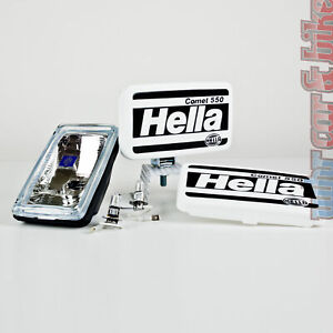 Hella Fernscheinwerfer Set Comet 550 12V 55W H3 Zusatzscheinwerfer + Kappen