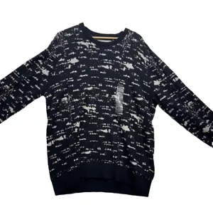 Kenneth Cole Mens City Lights XXL Pullover Sweater Black/Gray CrewNeck Long NWT - Picture 1 of 10