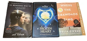 Books Lot 3 Books 13 Reasons Why, Frozen Heart, Where the Crawdads Sing - Foto 1 di 23