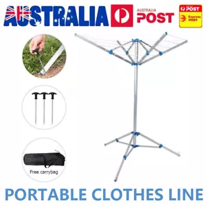 Portable Camping Clothesline Clothes Line Hanger Clothing 100cm x100cm x155cm AU - Picture 1 of 11