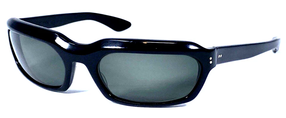 RAY-BAN CHALET B&L USA Black Wrap Vintage Sunglasses FRAME ONLY REMOVE LENSES - Image 1 of 4