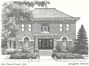 Tarjeta estacionaria Glenn Memorial Women's Club Springfield Tennessee TN G1 - Imagen 1 de 5