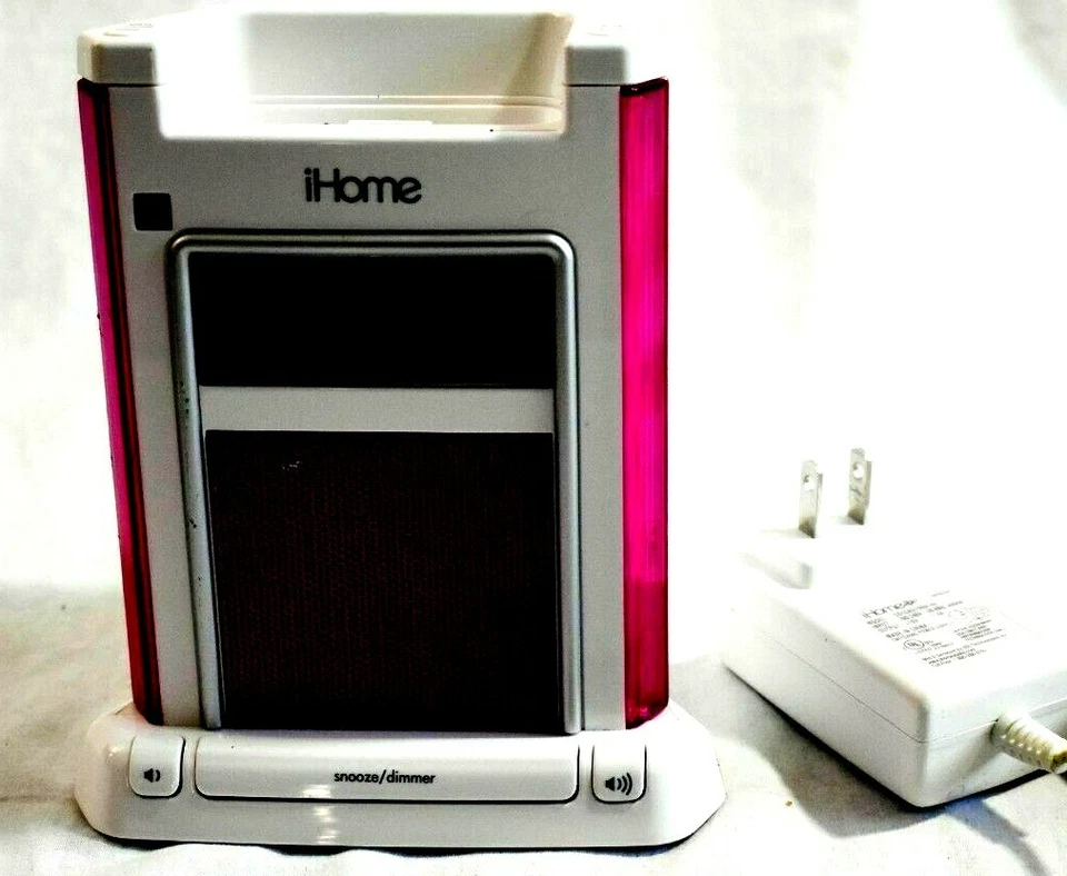 SEXY PINK iHome iH4p Expanded EXB Bass Sound Alarms Clock Docking Station - Image 1 of 4