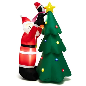Árbol de Navidad inflable Topbuy de 6 pies con Santa Claus y pingüino inflable - Imagen 1 de 10