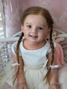 28 Zoll realistische Reborn Mädchen Puppe Cammi Kleinkind handgerootetes Haar... - Bild 1 von 6