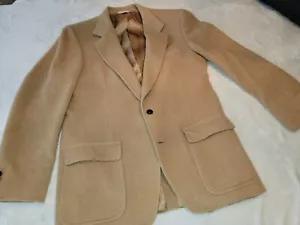 VTG Barrister Camelhair Sport Jacket Brown 2 button. chest 42 inches . - Picture 1 of 10