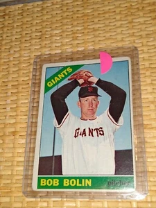 1966 Topps #61 Bob Bolin original authentic San Francisco Giants some creasing - Bild 1 von 2