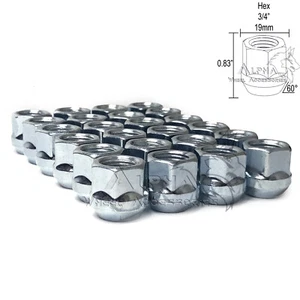 24Pc 14x1.5 Open End Acorn Bulge Lug Nuts For Chevy GMC Silverado Sierra 1500 - Picture 1 of 6