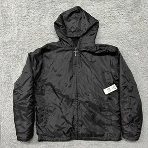 Avirex Mens Black Full Zip Fleece Lined Hooded Jacket   Size Large  NEW NWT - Picture 1 of 9