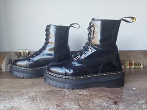 DR. MARTENS Platform JADON Black Boots with CUSTOM Gothic Charms | Size 9 - Picture 1 of 19