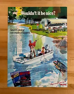 1985 Originaldruck Ad Sears Katalog Angeln, Camping, Boot, Coleman, Tackle - Bild 1 von 1