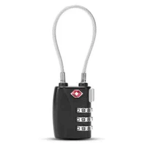 TSA Approved 3 Digit Combination Suitcase Luggage Flexible Steel Cable Lock - Picture 1 of 15