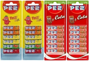 PEZ Refills Variety Pack (4er Pack) 2x Fruchtmischung 2x Cola Aromen (24 Refills) - Bild 1 von 3
