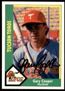 1989 CMC Tucson Toros Gary Cooper Signed IP AUTO Tucson Toros #612