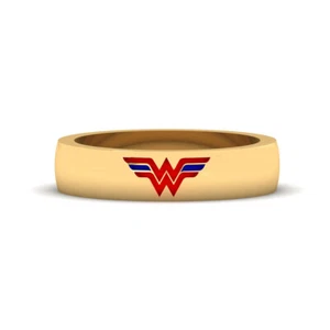 925 Sterling Silver S Engagement Wedding Band Ring Mens Womens Superhero Jewelry - Picture 1 of 14